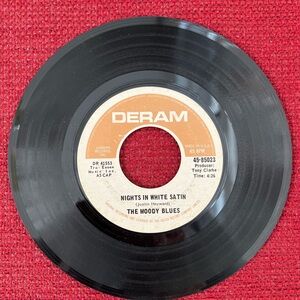 The Moody Blues Knights In White Satin/Cities Vinyl 45 rpm Record